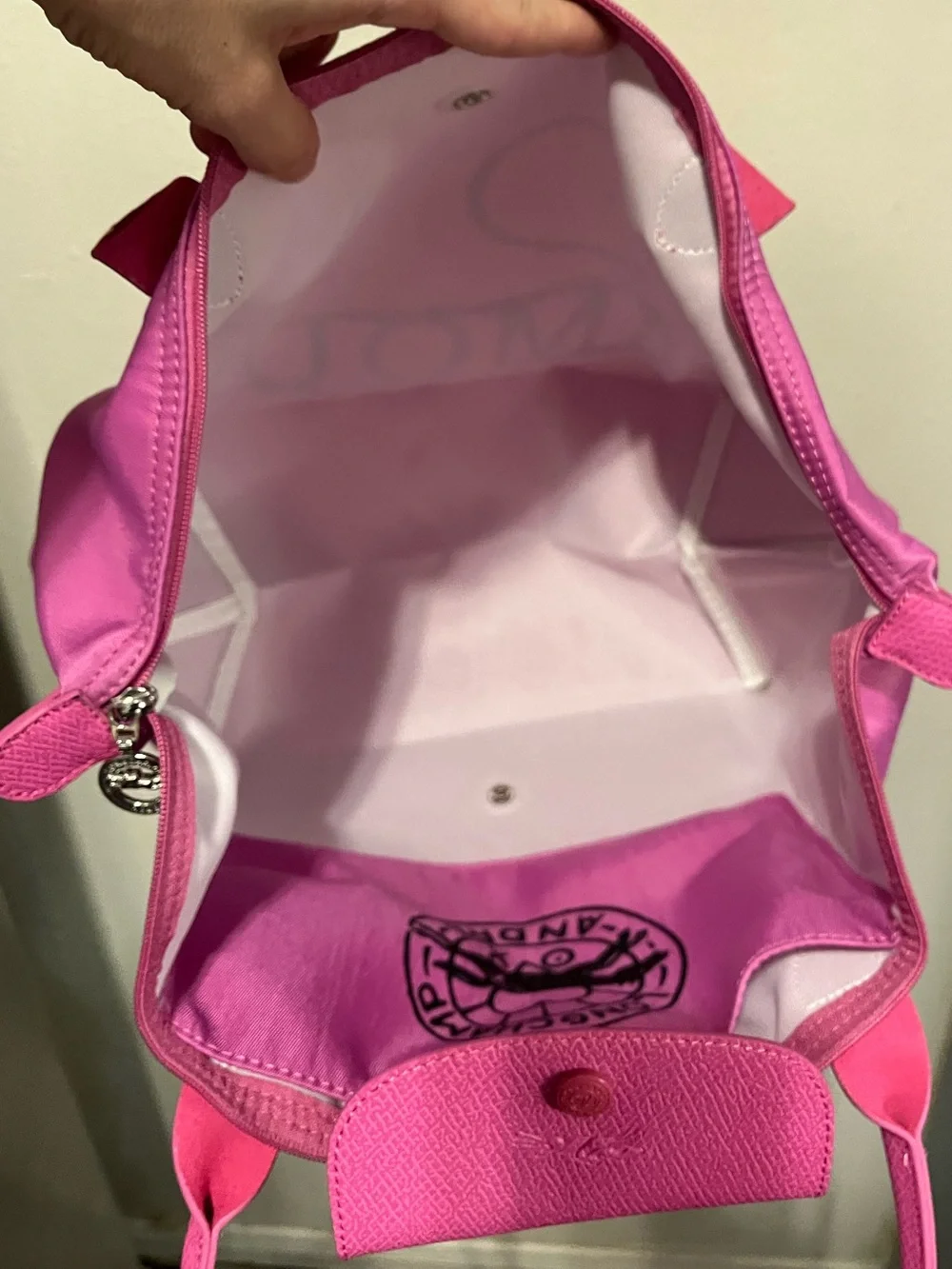 Longchamp Pink 'Amour' Printed Tote Bag - Picture 11 of 15